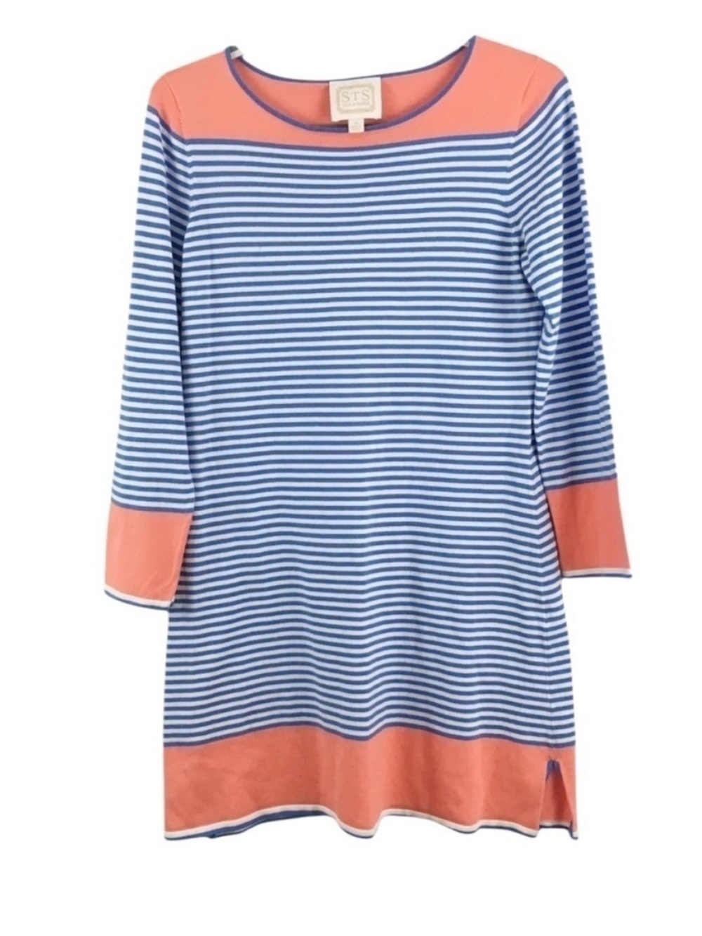 Sail to Sable STS Striped Sweater Cotton Knit Dress